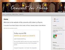 Tablet Screenshot of concertinparis.com